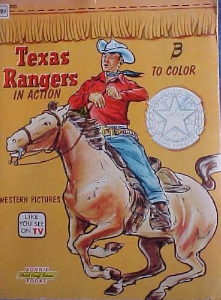 Texas rangers in action to color coloring book unknown books