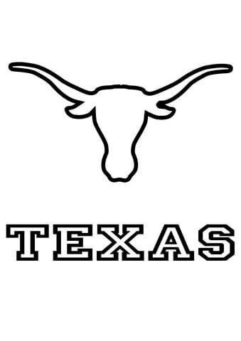 Longhorns texas team coloring page free printable coloring pages
