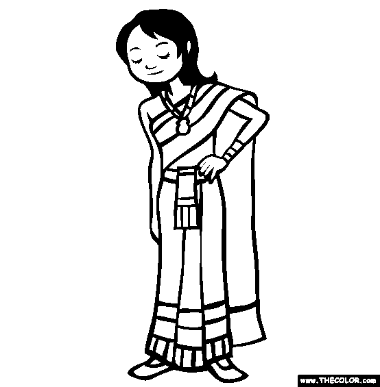 Ethnic wear online coloring pages