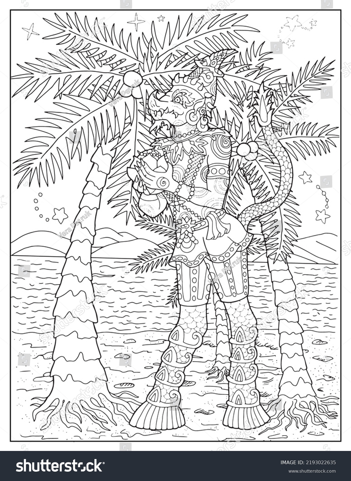 Black white coloring page ethnic thailand stock vector royalty free