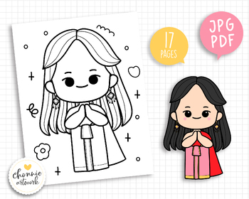 Printable thailand coloring pages thai people coloring page thai coloring page