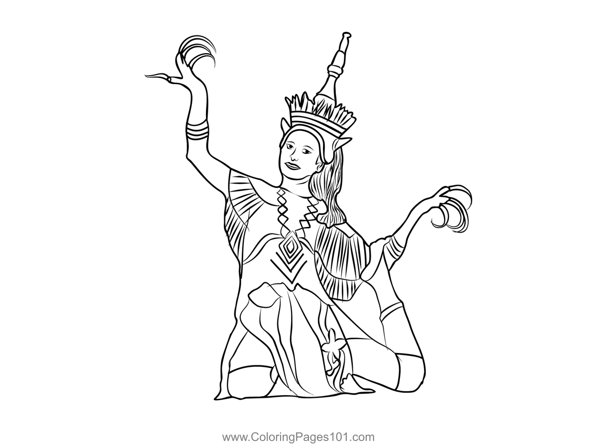 Delightful variety of cultural dances coloring page for kids