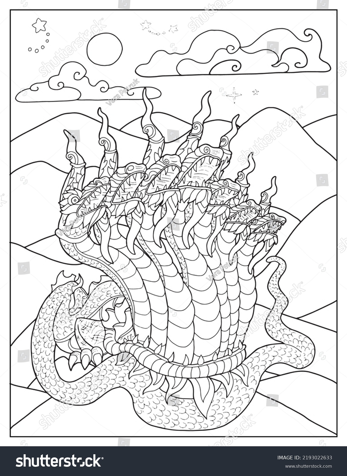 Black white coloring page ethnic thailand stock vector royalty free