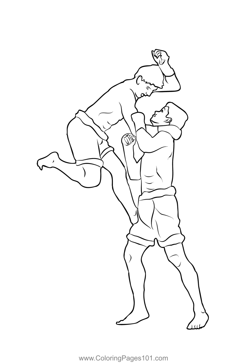 Martial arts festival wai kru muay thai coloring page for kids