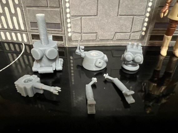 Vintage star wars droids thall joben unproduced panion droid d printed custom model action figure kit unpaintedunassembled