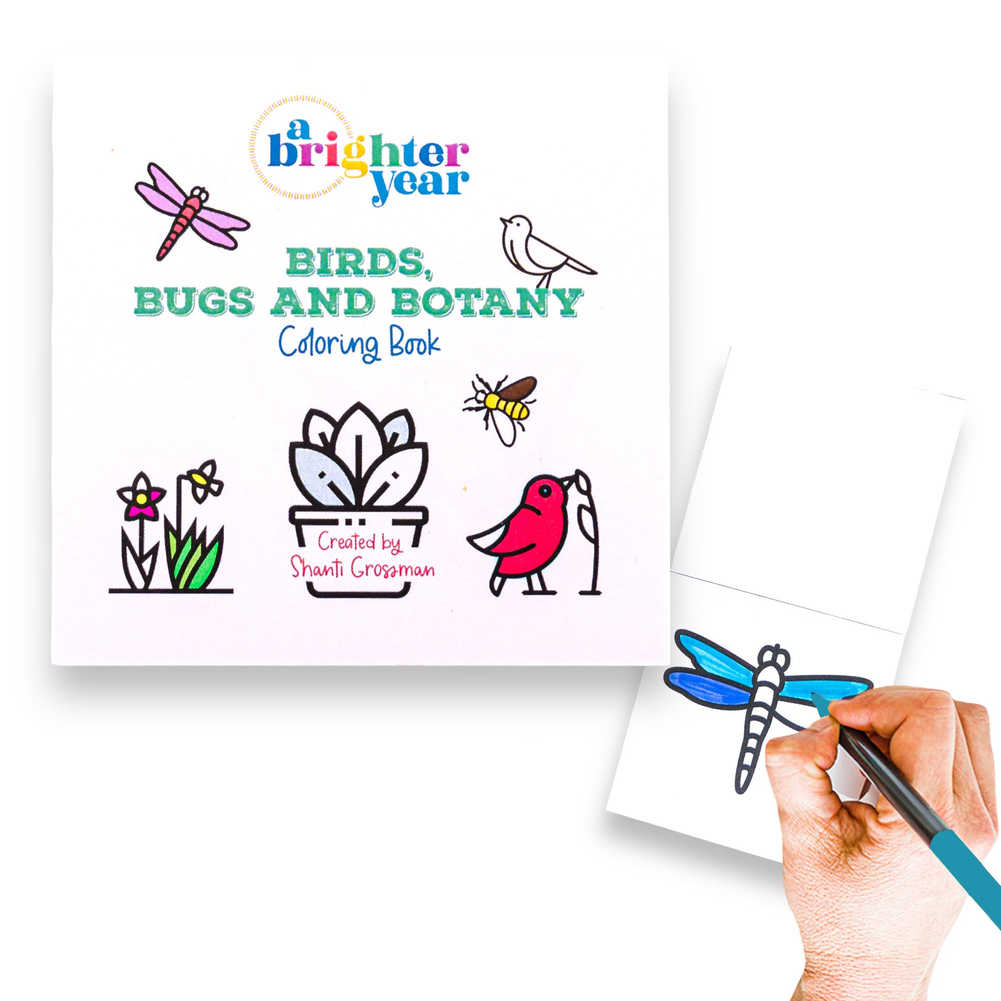 Birds bugs and botany mini coloring book â a brighter year