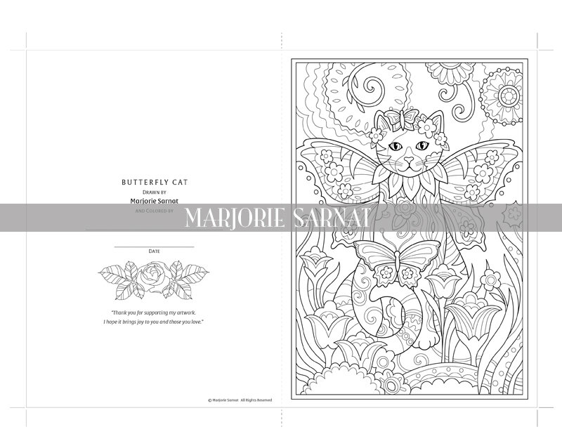 Creative cats coloring collection printable coloring pages â marjorie sarnat design illustration