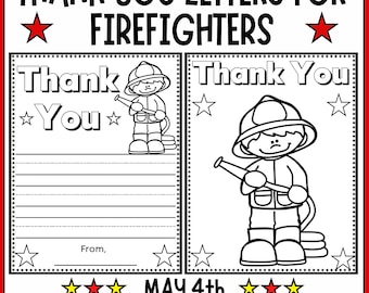 Firefighters day thank you firefighter letters and coloring