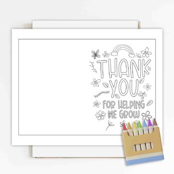 Coloring teacher thank you for helping me grow fold cardx tpt