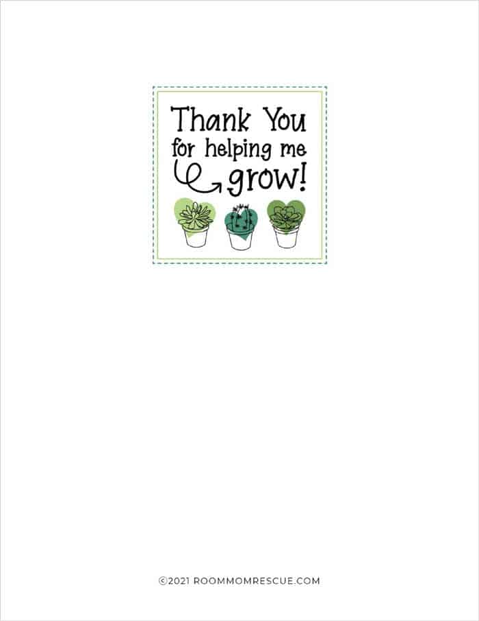 Thank you for helping me grow teacher appreciation