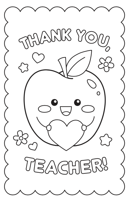 Teachers appreciation printable cards
