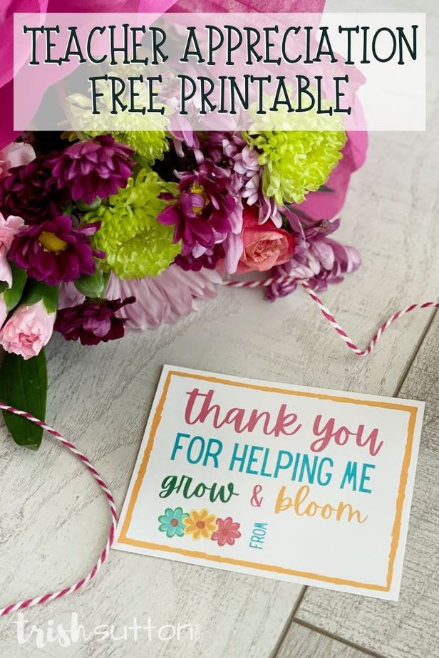 Teacher appreciation free printable thank you for helping me grow