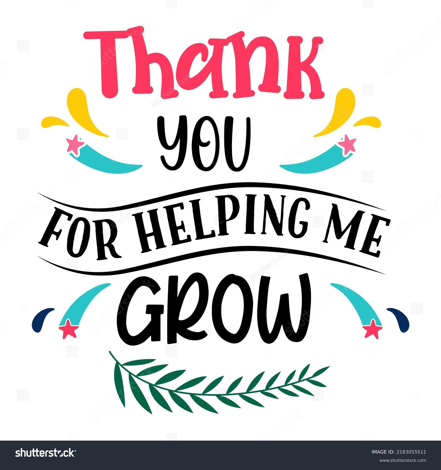 Thank you helping me grow images stock photos d objects vectors