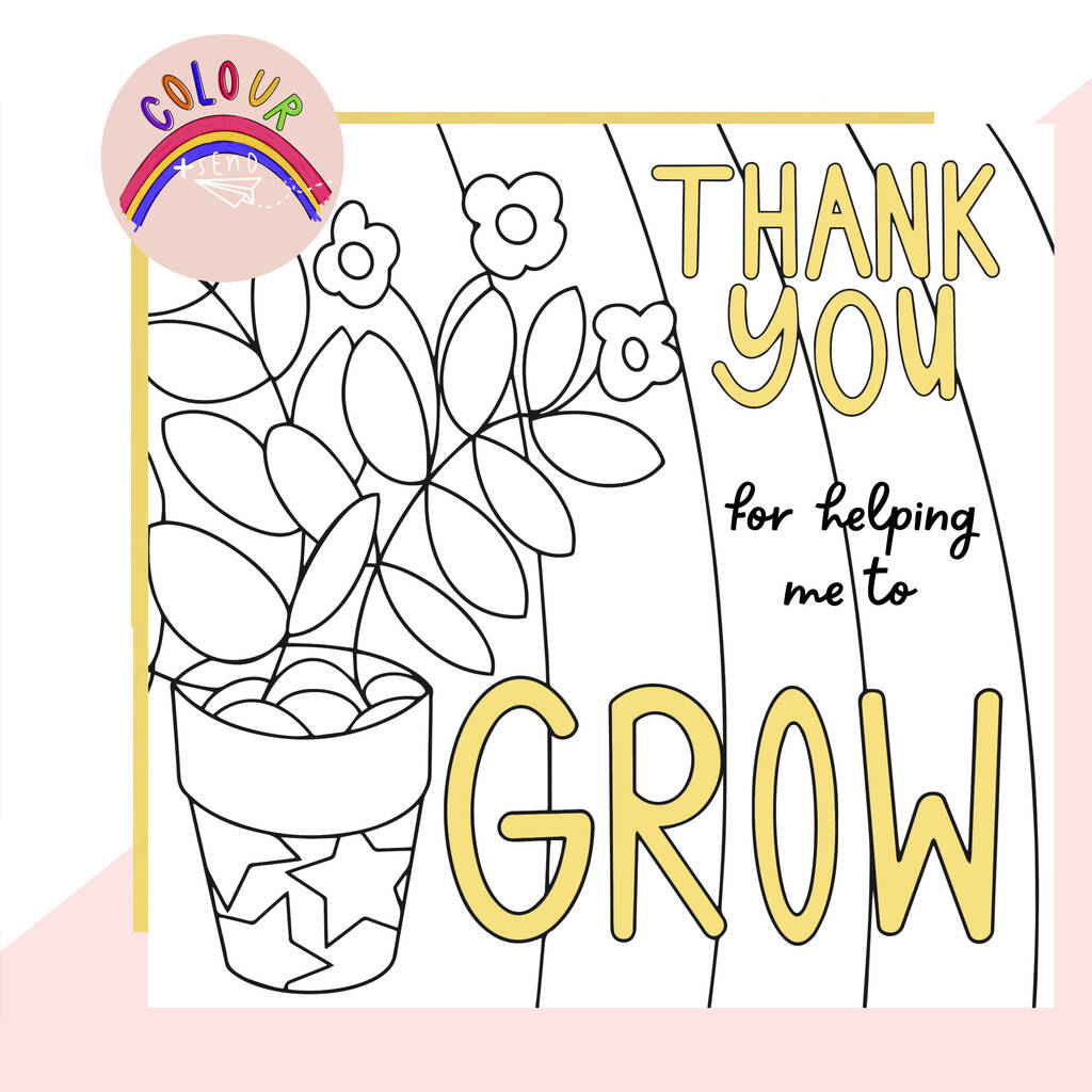 Colour send thank you for helping me to grow card by lottie simpson
