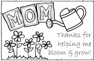 Free printable homemade mothers day cards to color pdf