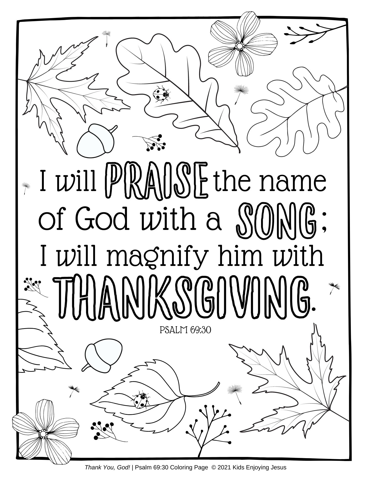 Thank you god activity guide â kids enjoying jesus
