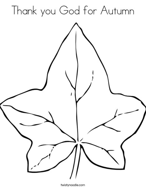 Thank you god for autumn coloring page