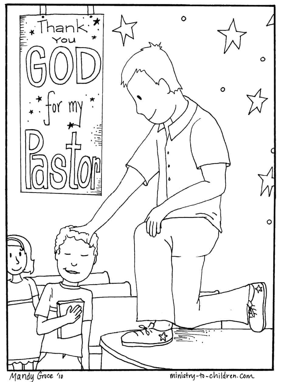 Pastor appreciation coloring page for sunday october easy print