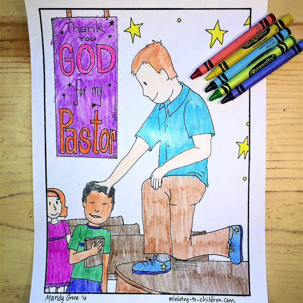 Pastor coloring page
