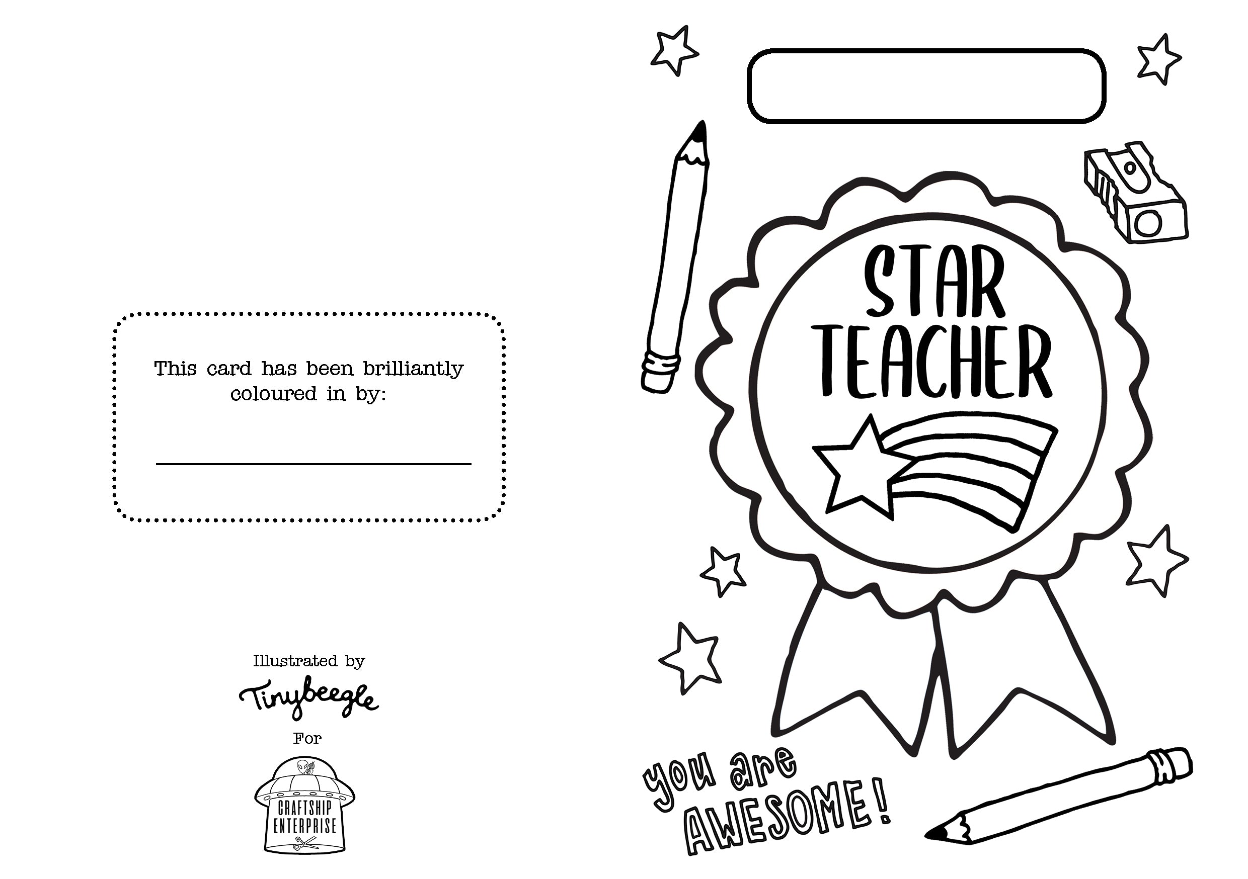 Make your own thank you teachers card