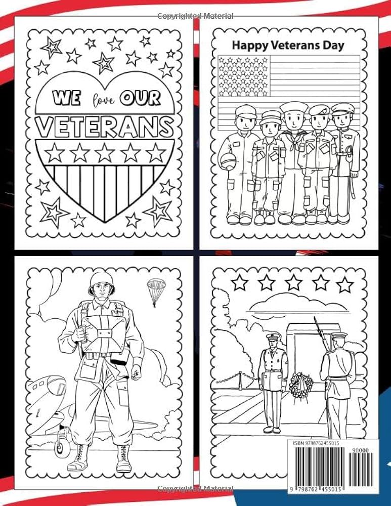Veterans day coloring book for kids by press paul durst