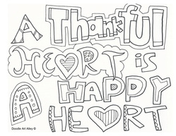 Thankful coloring pages
