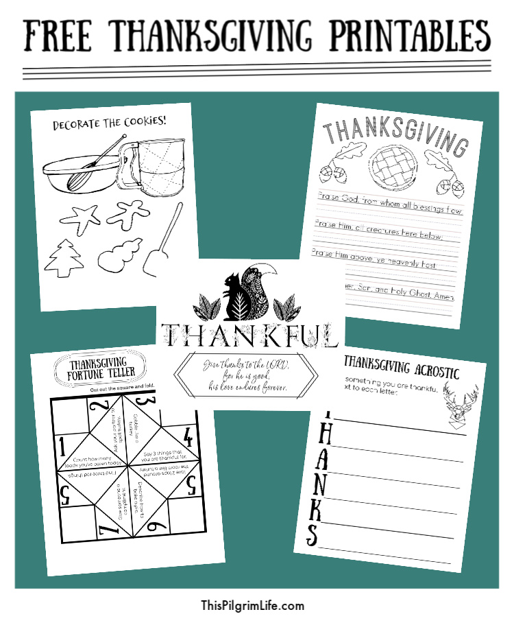 Free thanksgiving printables
