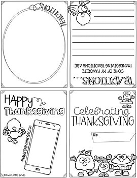 Thanksgiving activity thanksgiving writing foldable book