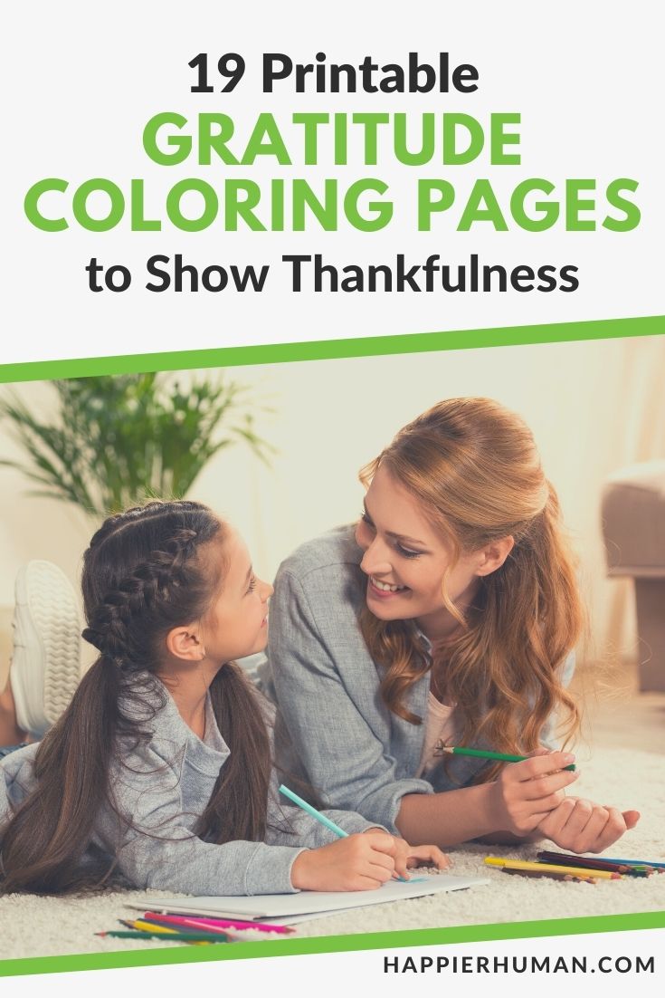 Printable gratitude coloring pages to show thankfulness