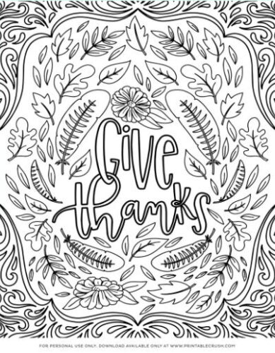 Gratitude coloring pages to practice thankfulness
