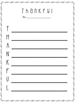 Thankful acrostic poem by connecting with social studies tpt