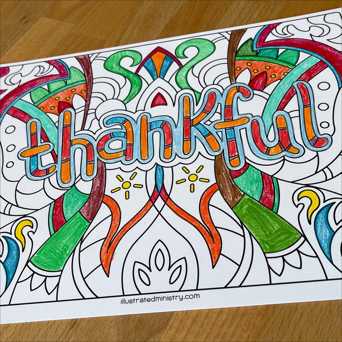 Thankful coloring pages â illustrated ministry