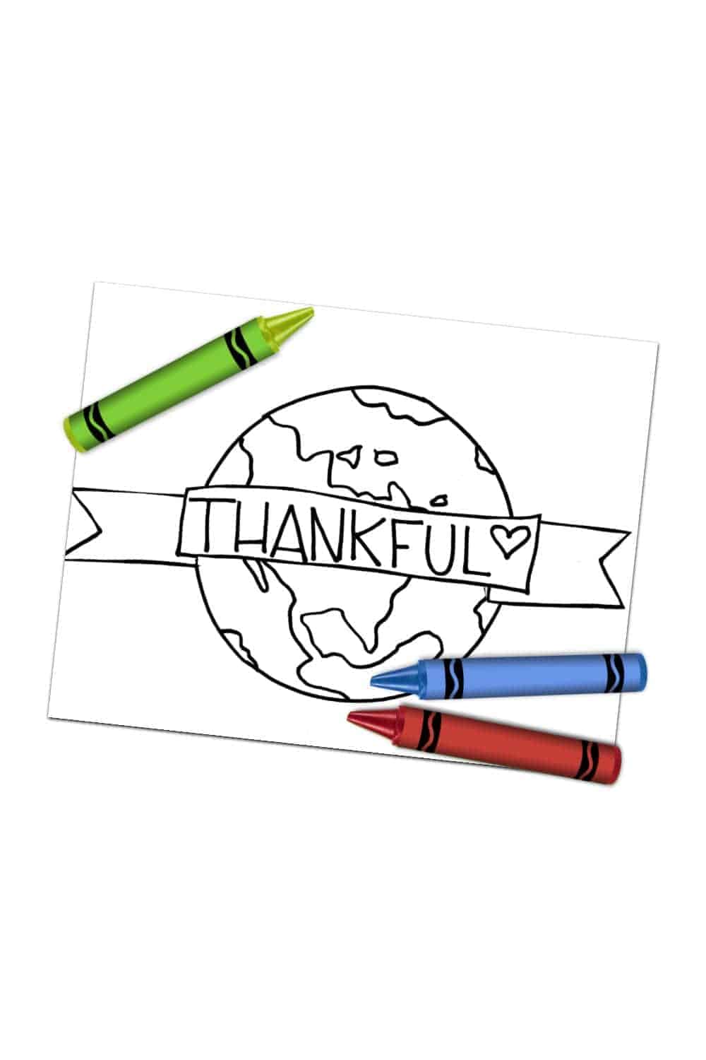 Thankful earth coloring page