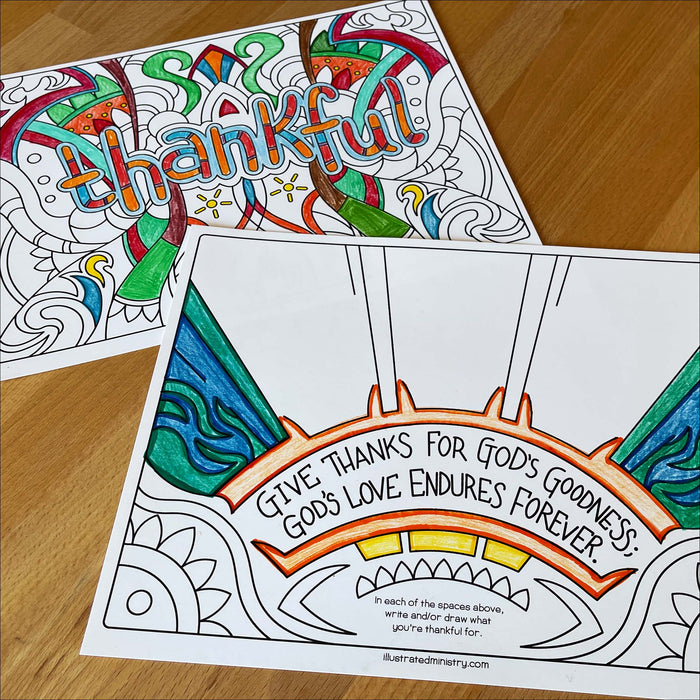 Thankful coloring pages â illustrated ministry