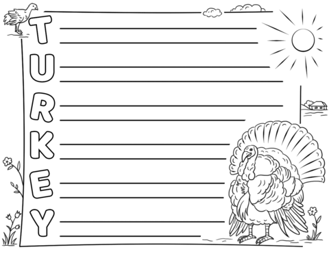 Turkey acrostic poem template free printable papercraft templates