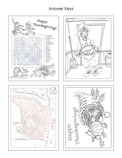 Thanksgiving activity book â tims printables