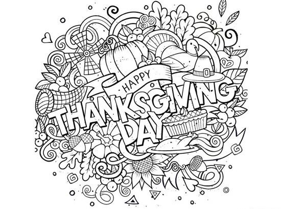 Four reasons you should begin coloring nine thanksgiving themed adult coloring pages