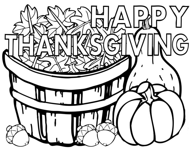 Thanksgiving coloring pages for adults
