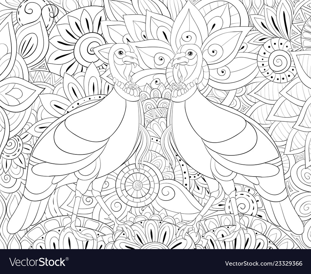 Adult coloring bookpage a thanksgiving day theme vector image