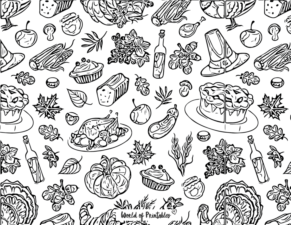 Best free thanksgiving coloring pages