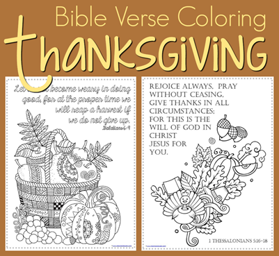 Thanksgiving bible verse coloring pages