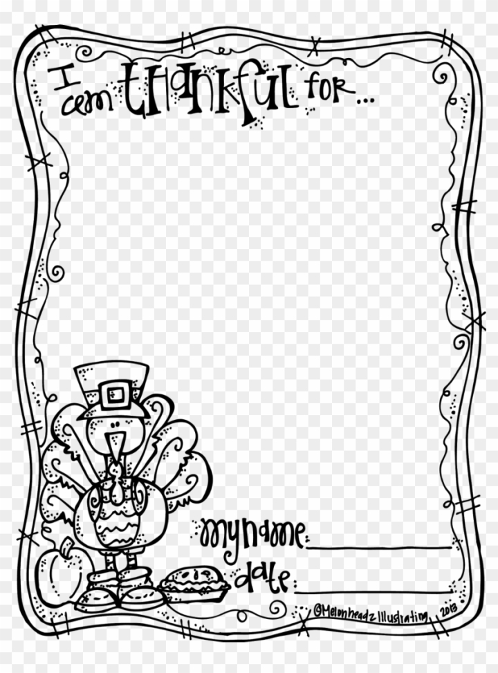 Free thanksgiving border clip art black and white