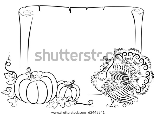 Thanksgiving background on whitevector graphic stock vector royalty free