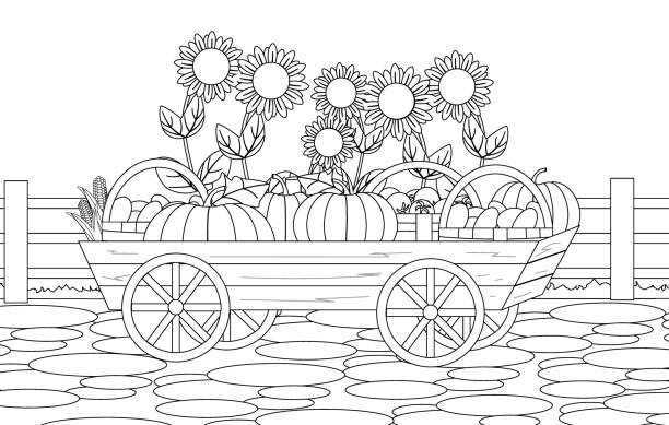 Silhouette of thanksgiving border paper stock photos pictures royalty