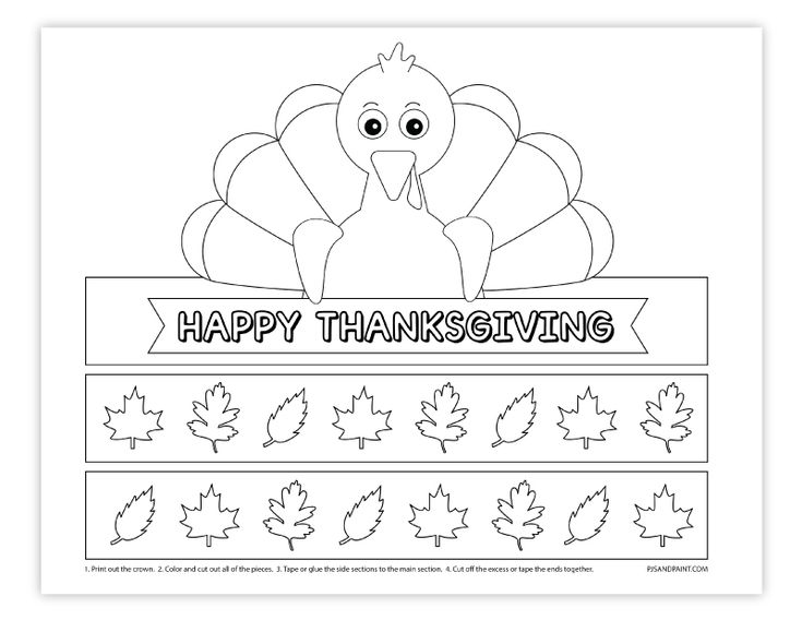 Free printable turkey hat