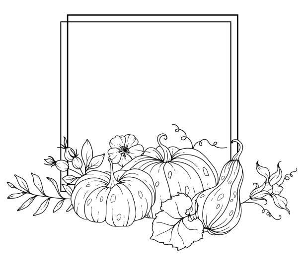 Black and white thanksgiving stock illustrations royalty