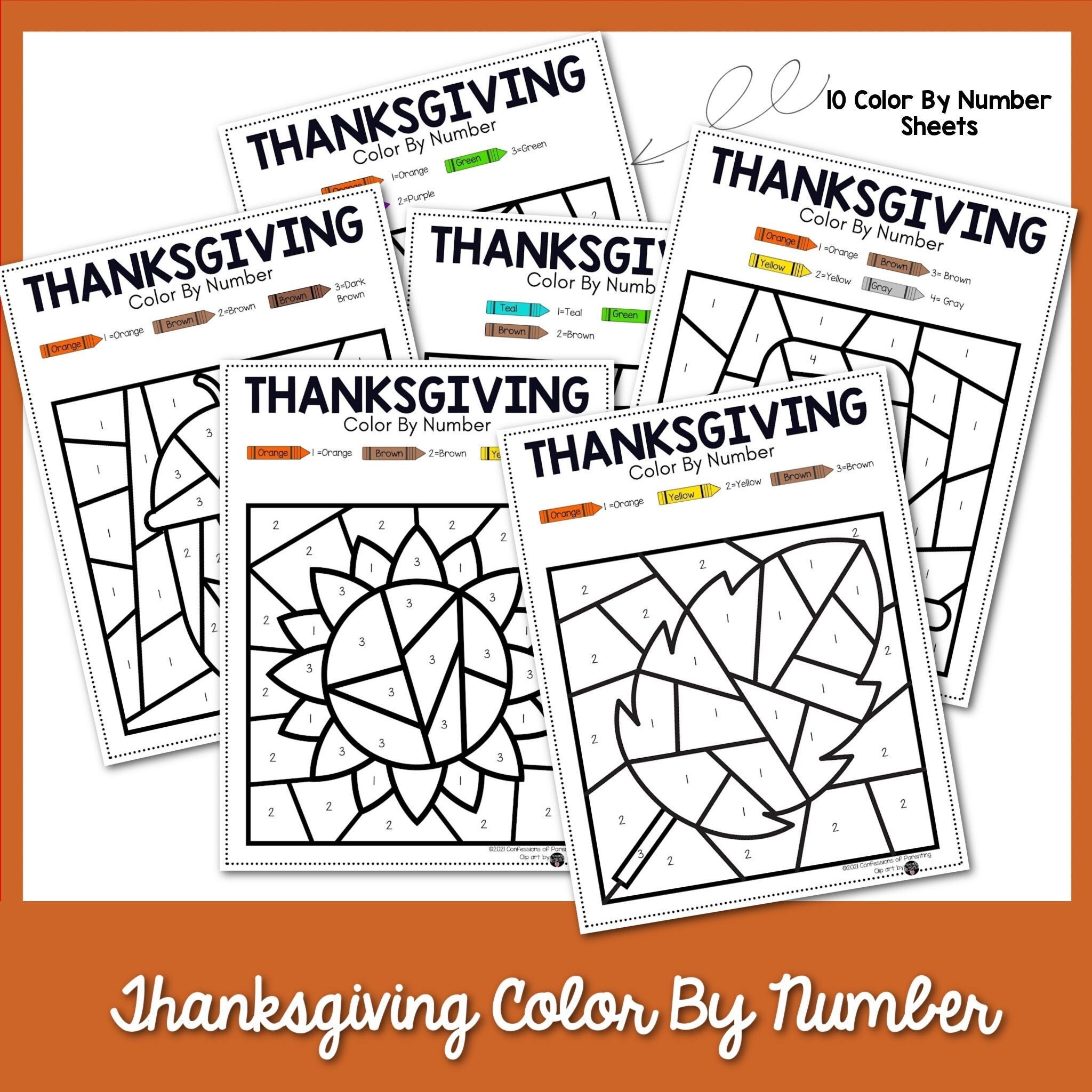 Thanksgiving color by number activity for kids printable color by number thanksgiving thanksgiving printable coloring pages