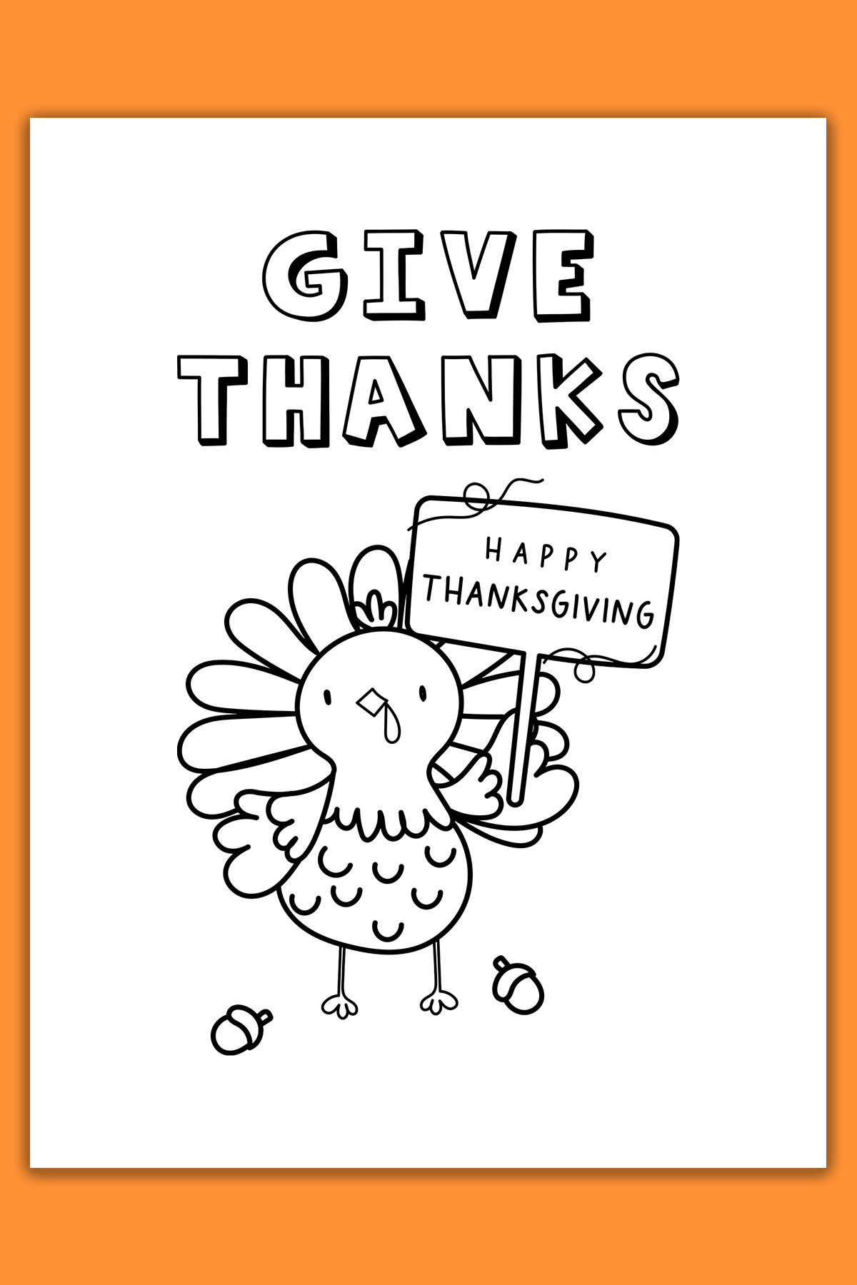 Thanksgiving cards loring pages