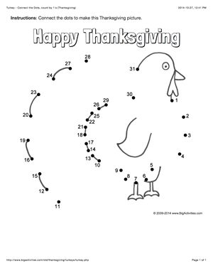 Thanksgiving connect the dots page featuring a turkey multiple choices dot tâ thanksgiving classroom activities art therapy activities thanksgiving worksheets
