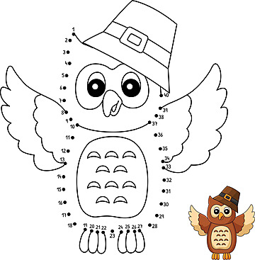 Thanksgiving owl with pilgrim hat coloring page colour graphic thanksgiving vector owl drawing hat drawing ring drawing png and vector with transparent background for free download